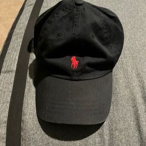 Black polo baseball cap
